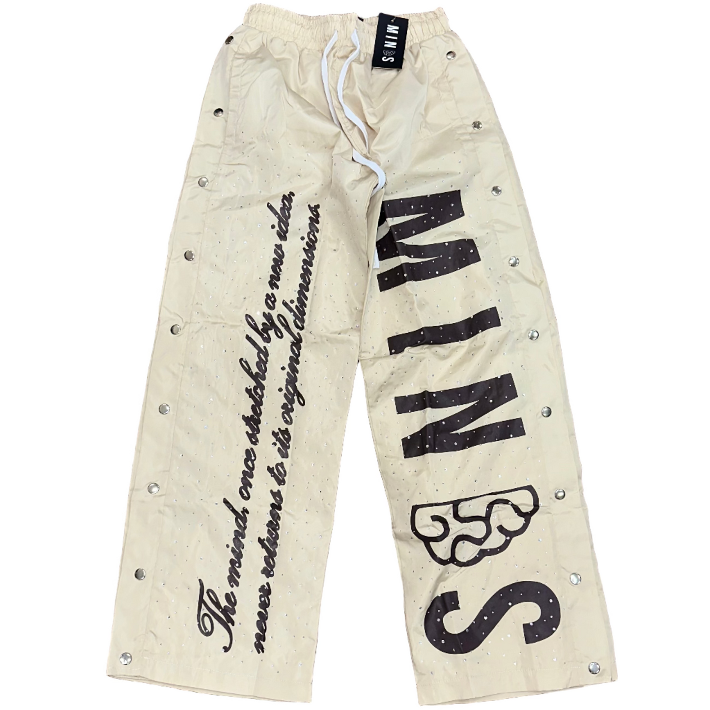 Minds Rhinestones Track Pants