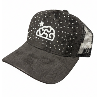 Minds Hat Black Rhinestone