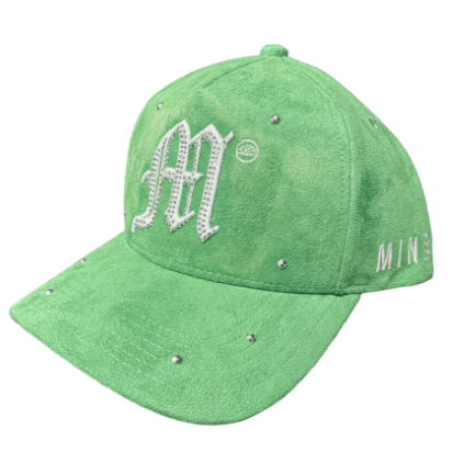 Minds Hat Green Rhinestones