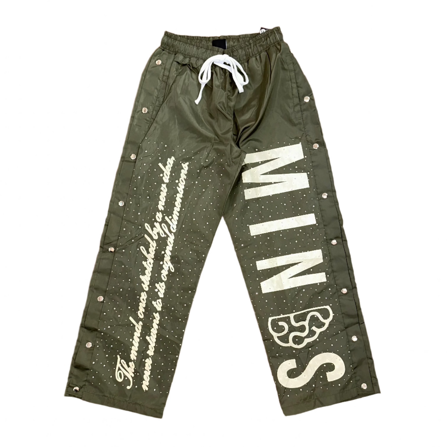 Minds Rhinestones Track Pants