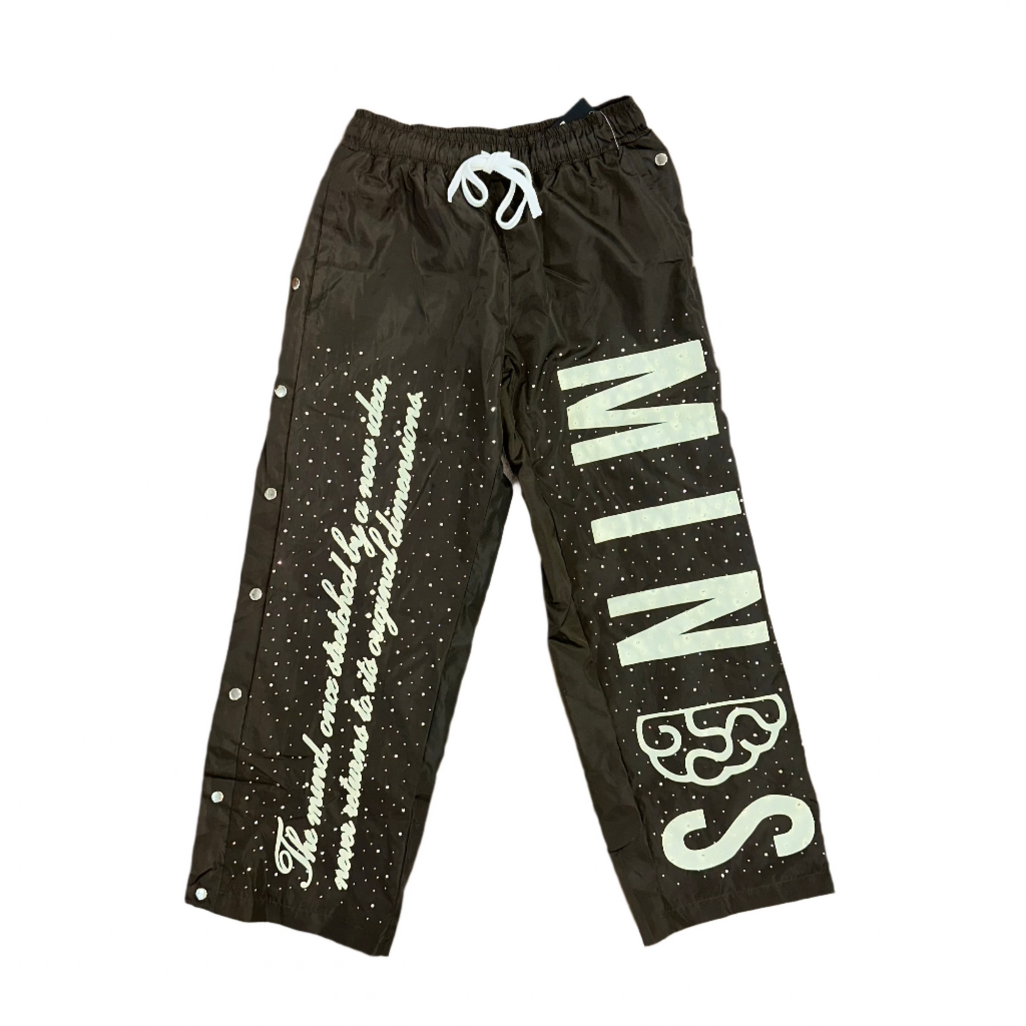 Minds Rhinestones Track Pants